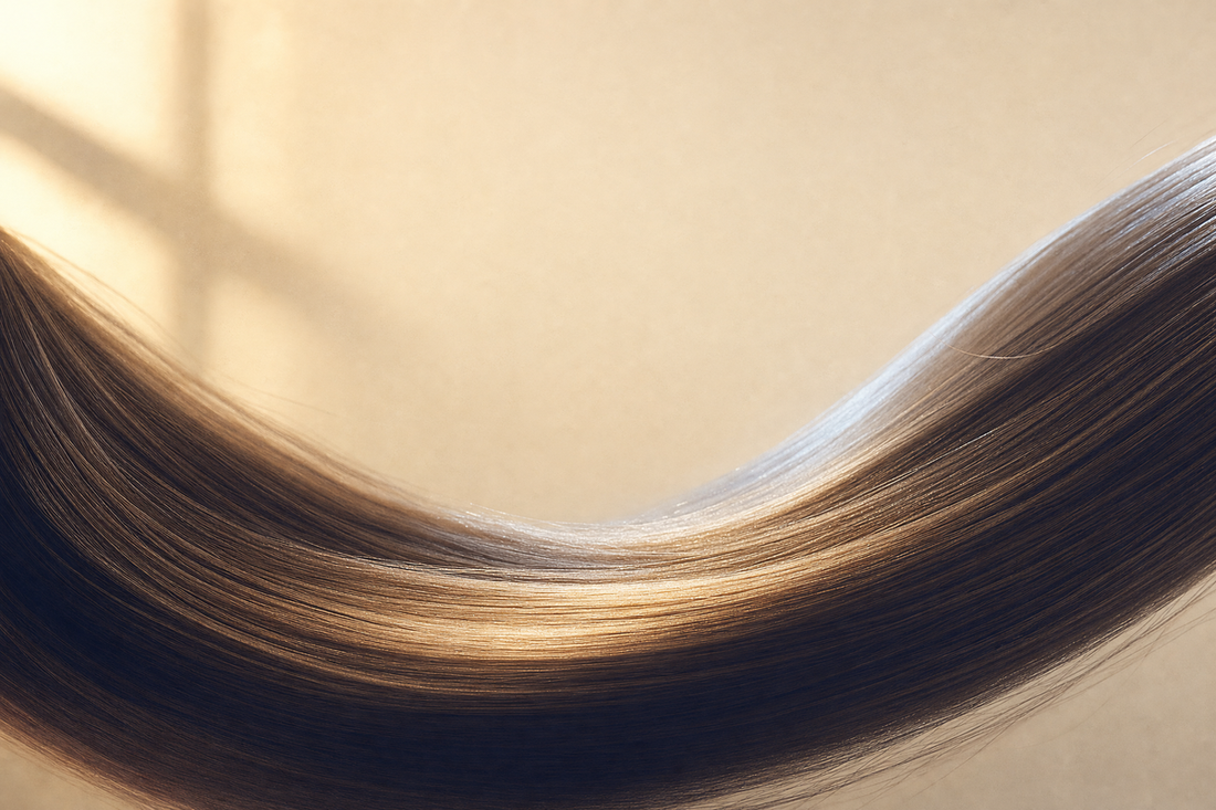 Glossy smooth hair beside formaldehyde-free keratin smoothing products