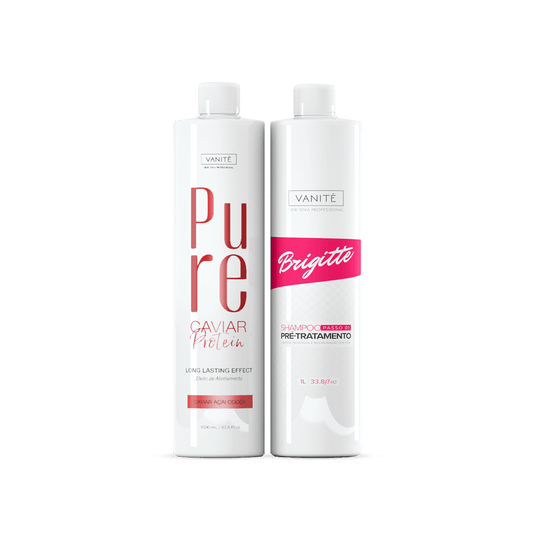 Kit Pure Protein | Semi Definitive Organic and Formaldehyde Free + Brigitte Pre-Treatment Shampoo 1000ml
