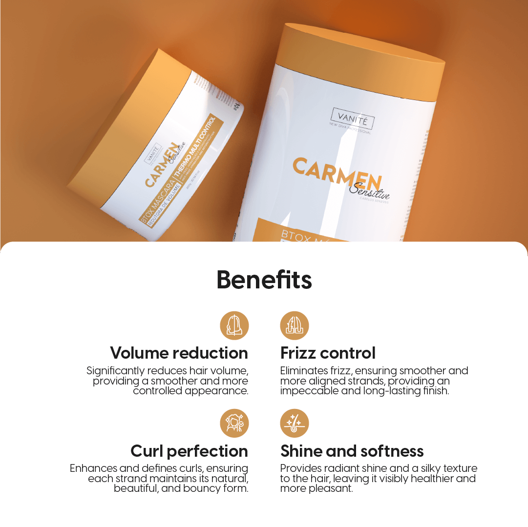 Btox Carmen Sensitive | Volume Reduction and Hydration | For Sensitive and Damaged Hair | 1kg