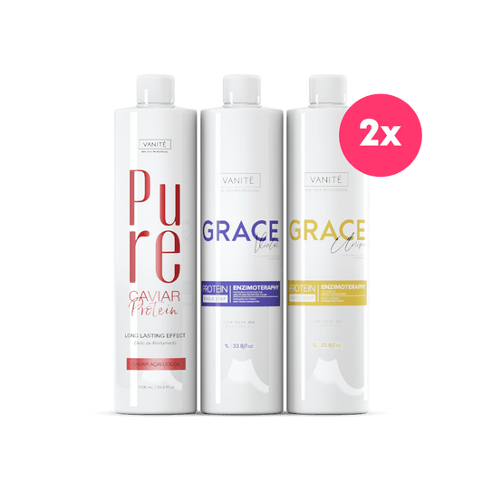 Kit 2 Pure Protein 1000ml + 2 Grace Violet 1000ml + 2 Grace Unique 1000ml