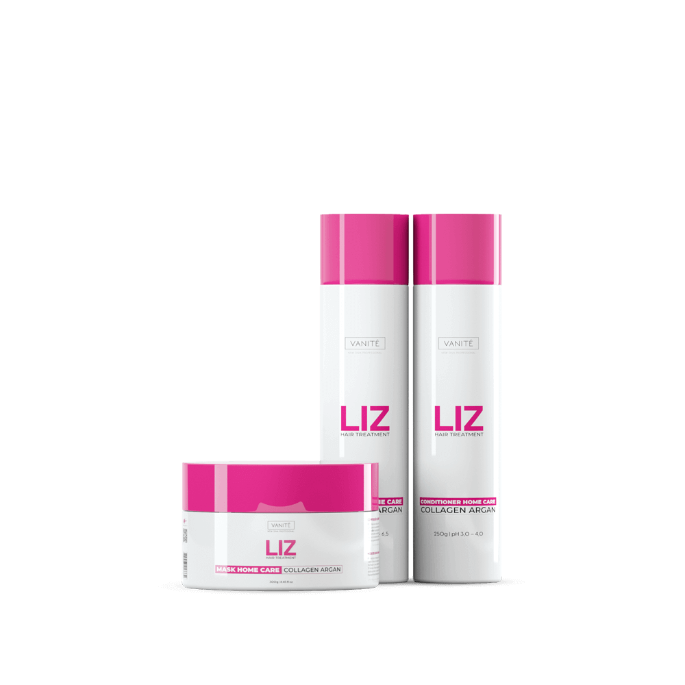 Kit Home Care Liz | 01 Shampoo 250ml+ 01 Conditioner 250ml + 01 Mask 300g | For All Hair Types