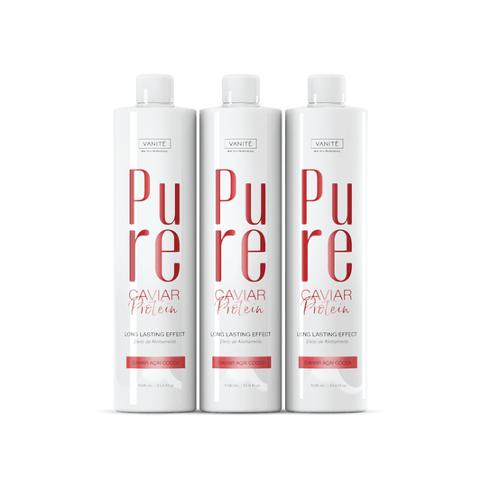 Kit - 3 Units Pure Protein | Semi Definitive Organic and Formaldehyde Free | For All Hair Types | 1000ml