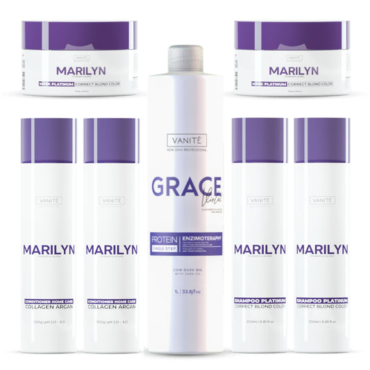 KIT - Grace Violet 1000ml + 2x Kit Home Care Marilyn